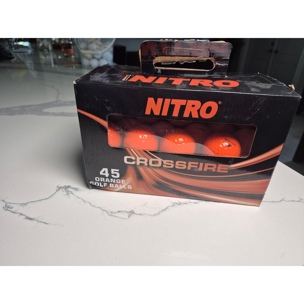Nitro Crossfire Orange Golf Balls 32
Count 2-Piece Titanium Core High Visibility